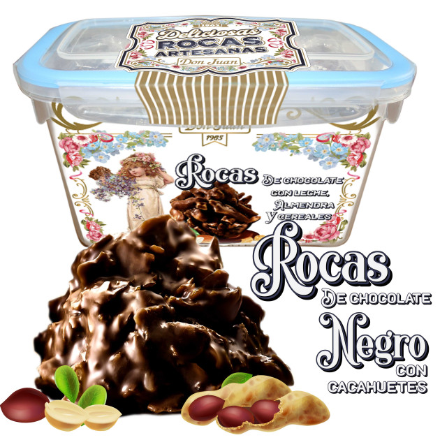 Rocas de cacahuete y chocolate negro
